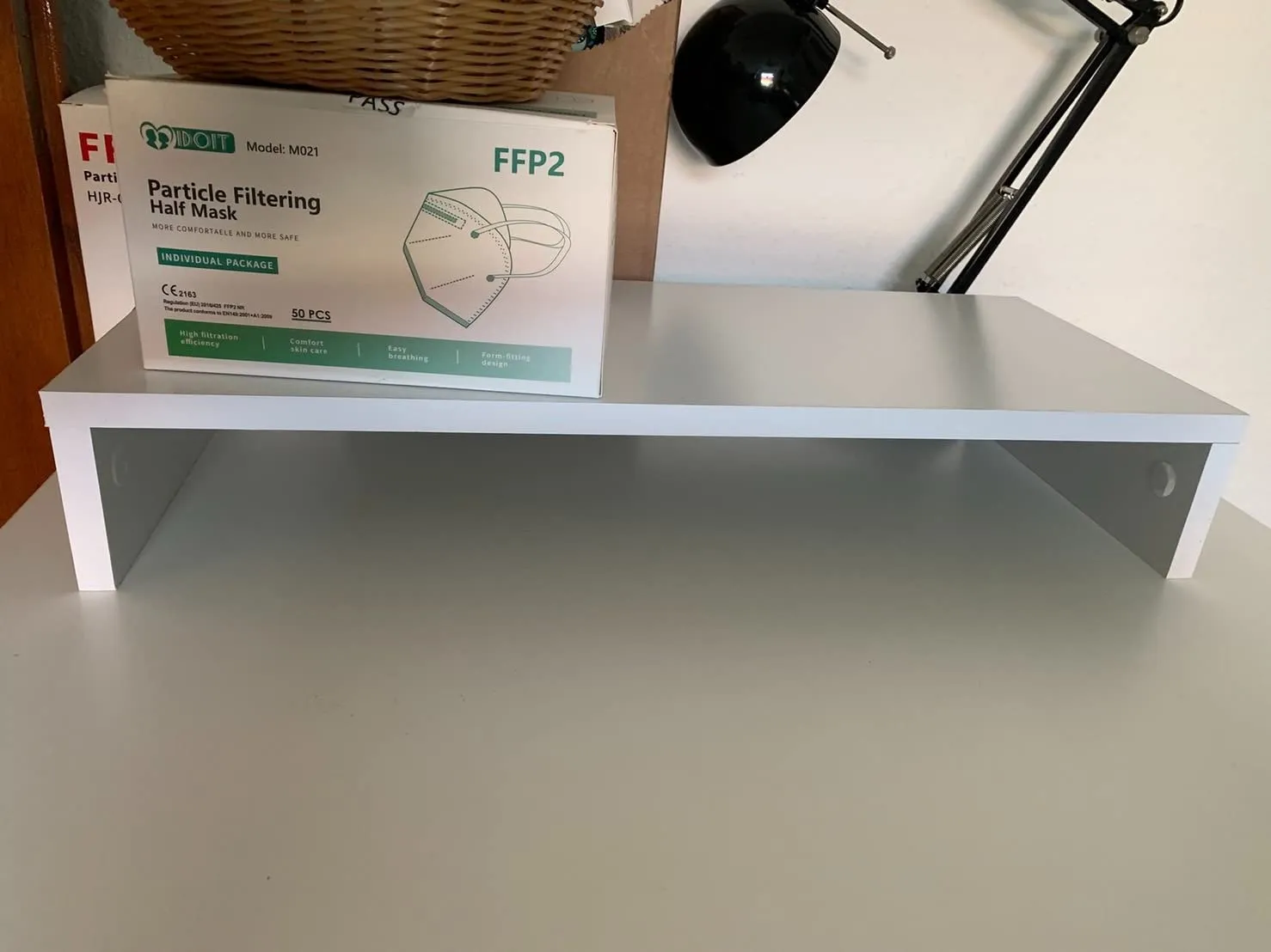 Iris Ohyama Basic MS-590B Monitorständer 27 Zoll weiß