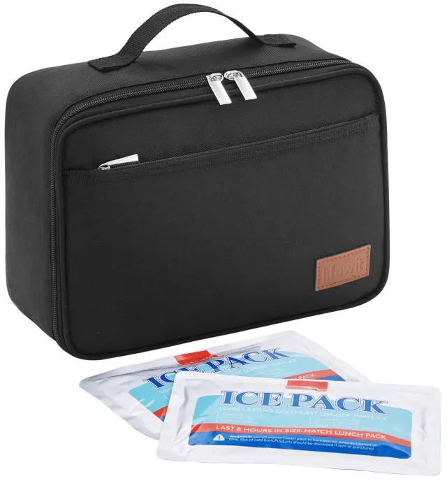 Lifewit Kühltasche Schwarz mit 2 Kühlpacks