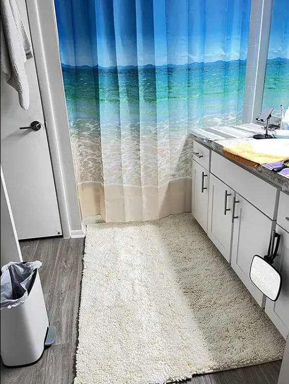 Lifewit Badematte Chenille grau 43x61 cm rutschfest