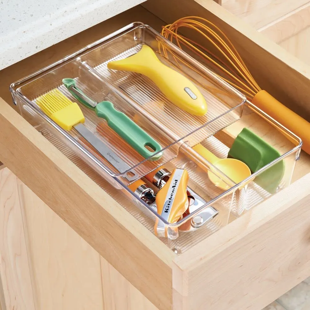 mDesign Schubladen Organizer Besteckeinsatz 30,5cm 4 Fächer
