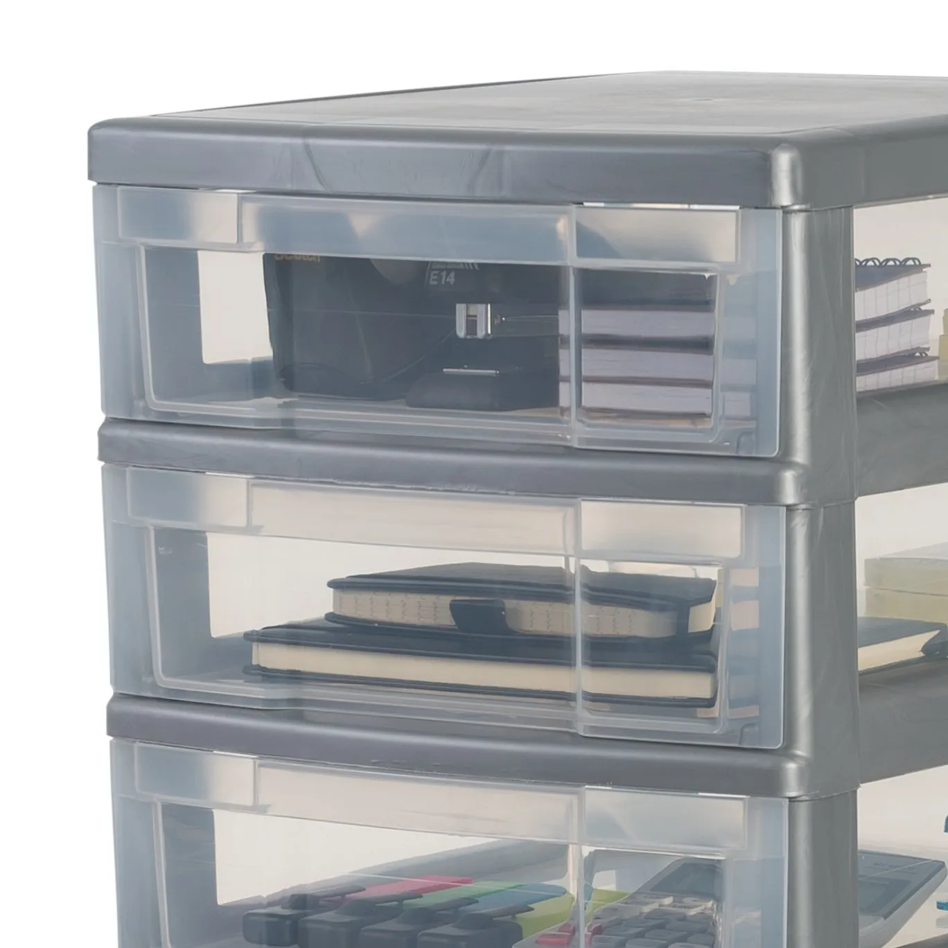 Iris Ohyama NMC-010 Mini Chest 10x6L Schubladenschrank silber