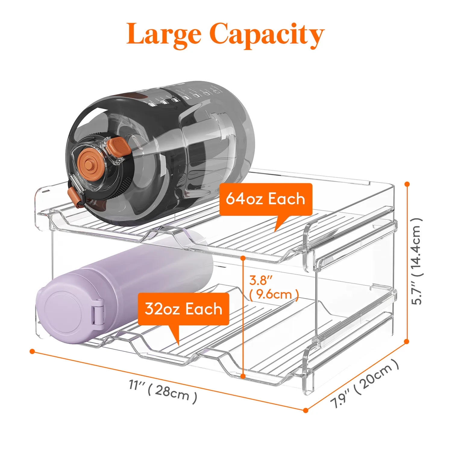 Lifewit Flaschenhalter stapelbar für 11 Flaschen PET