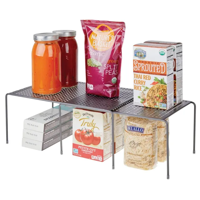 M Design Regaleinsatz Metall Grau ausziehbar 64,8 cm Geschirr