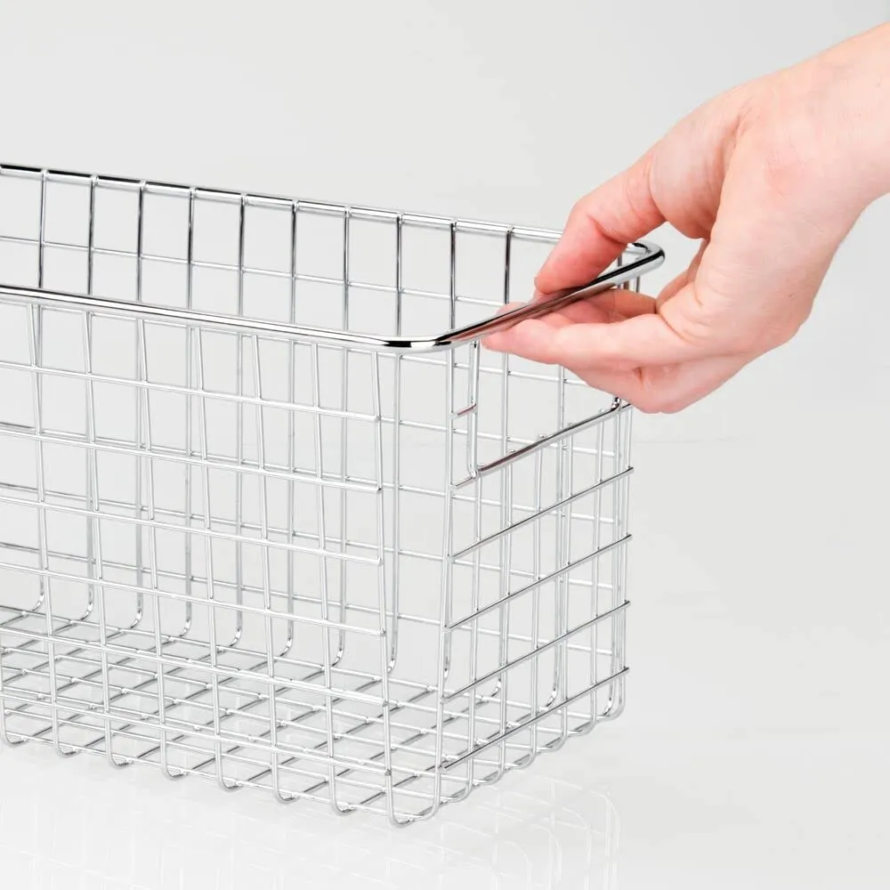 mDesign Drahtkorb Badablage 2er-Set chrom rostfrei