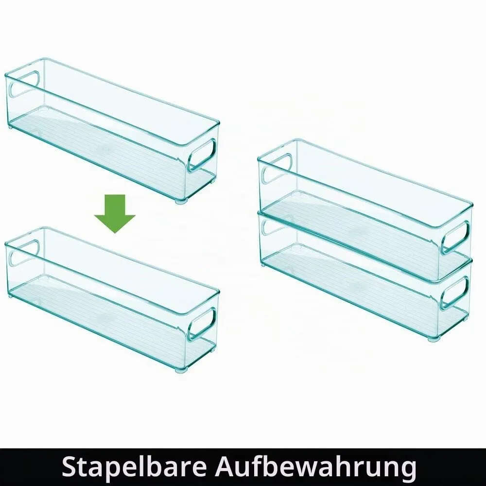 mDesign Kinderzimmer Organizer Aufbewahrungsbox 4er hellblau
