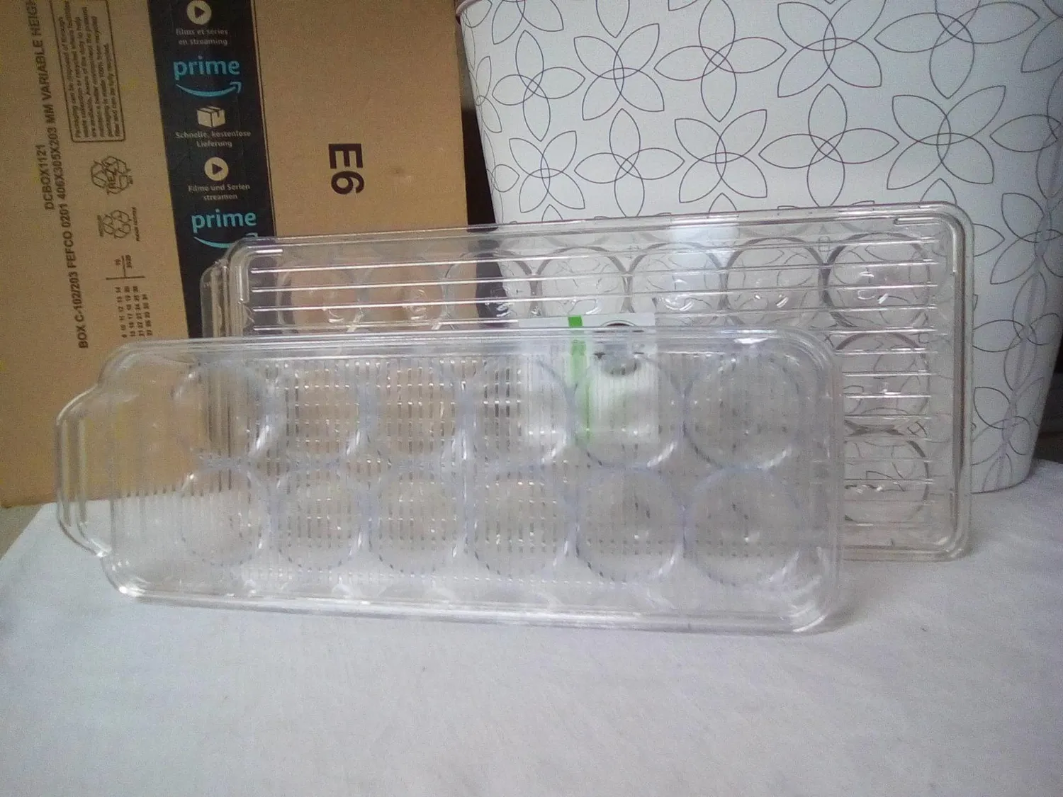 mDesign 7377MDKEU Eierbox transparent 21 Eier stapelbar
