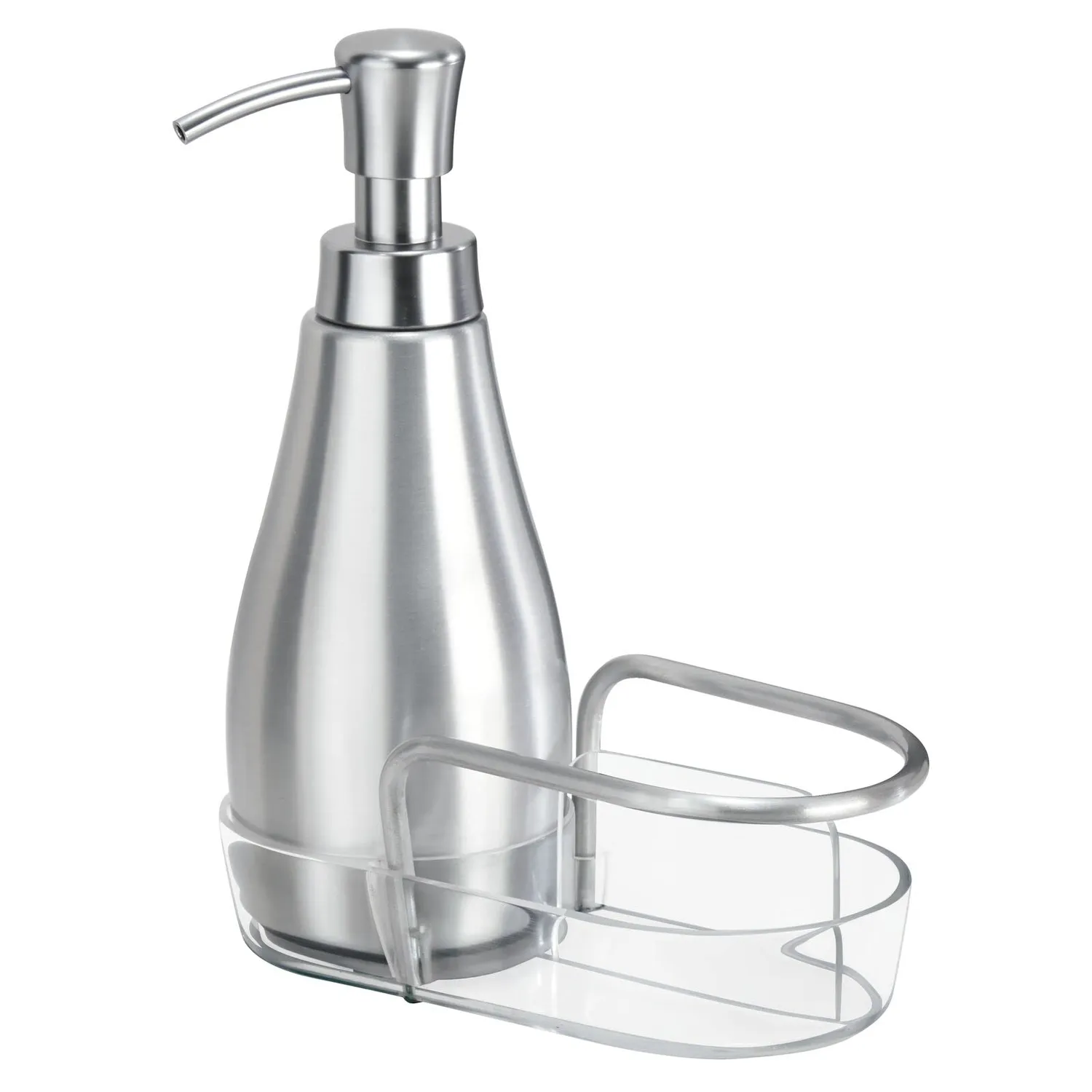 mDesign Seifenspender Aluminium 237 ml Silber Spender