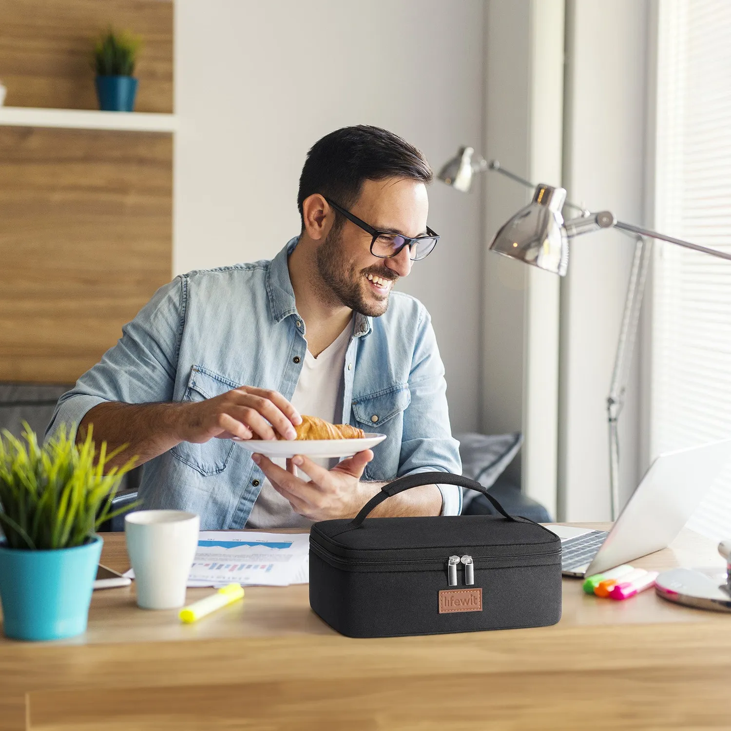 Lifewit Lunchbag 4L Klein Schwarz Isolierte Kühltasche