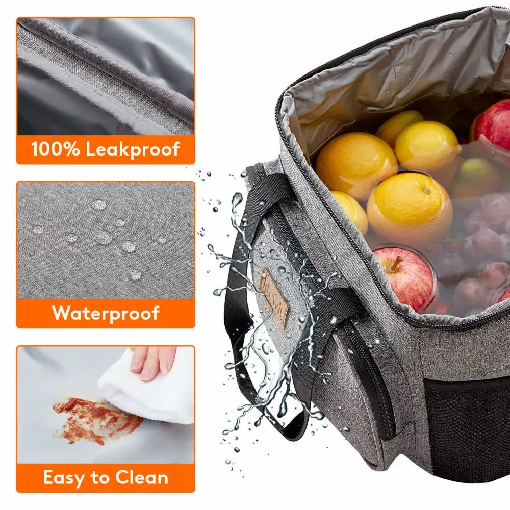 Lifewit Kühltasche 15L Grau Groß Isolierte Picknicktasche