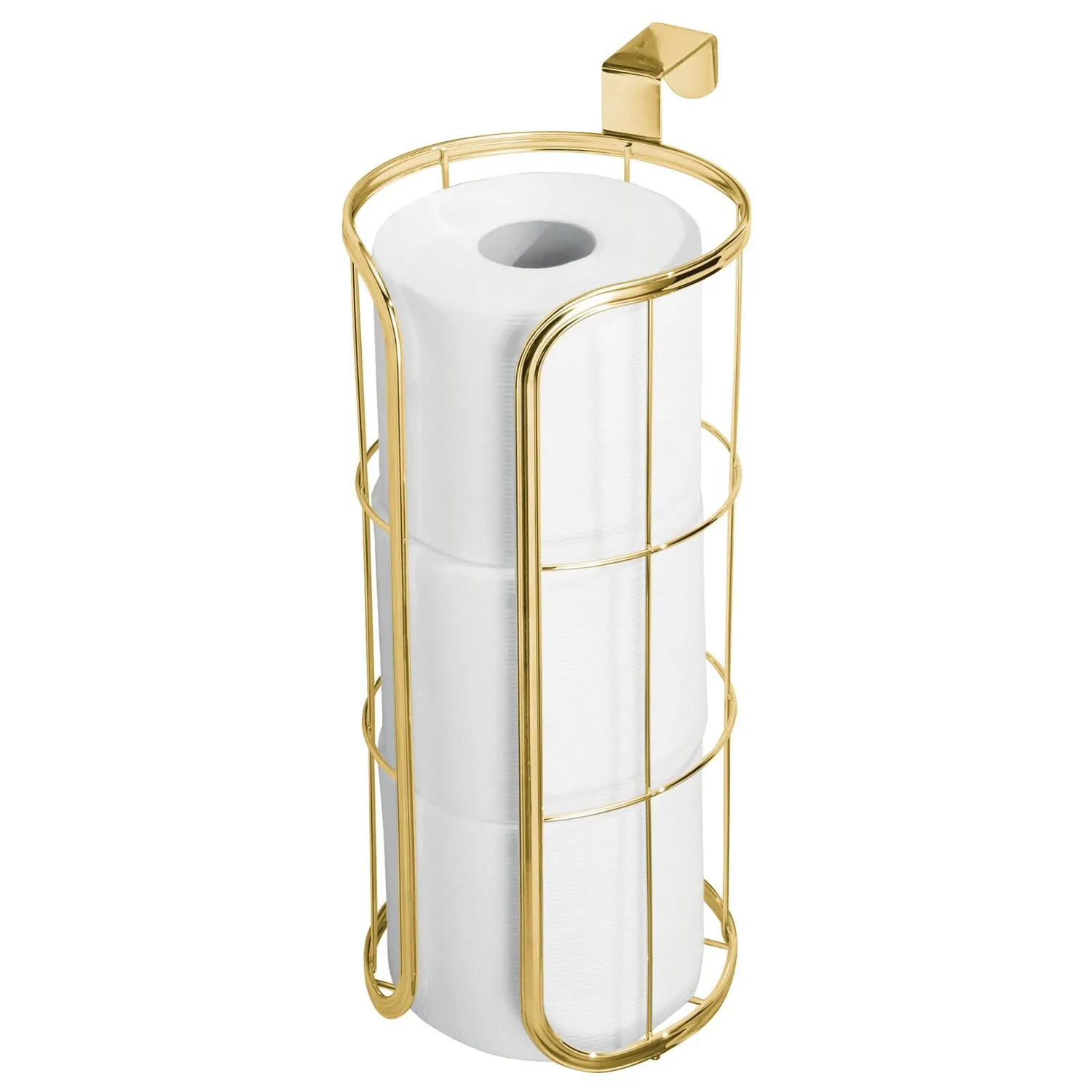 mDesign Ersatzrollenhalter Metall messingfarben 3 Rollen