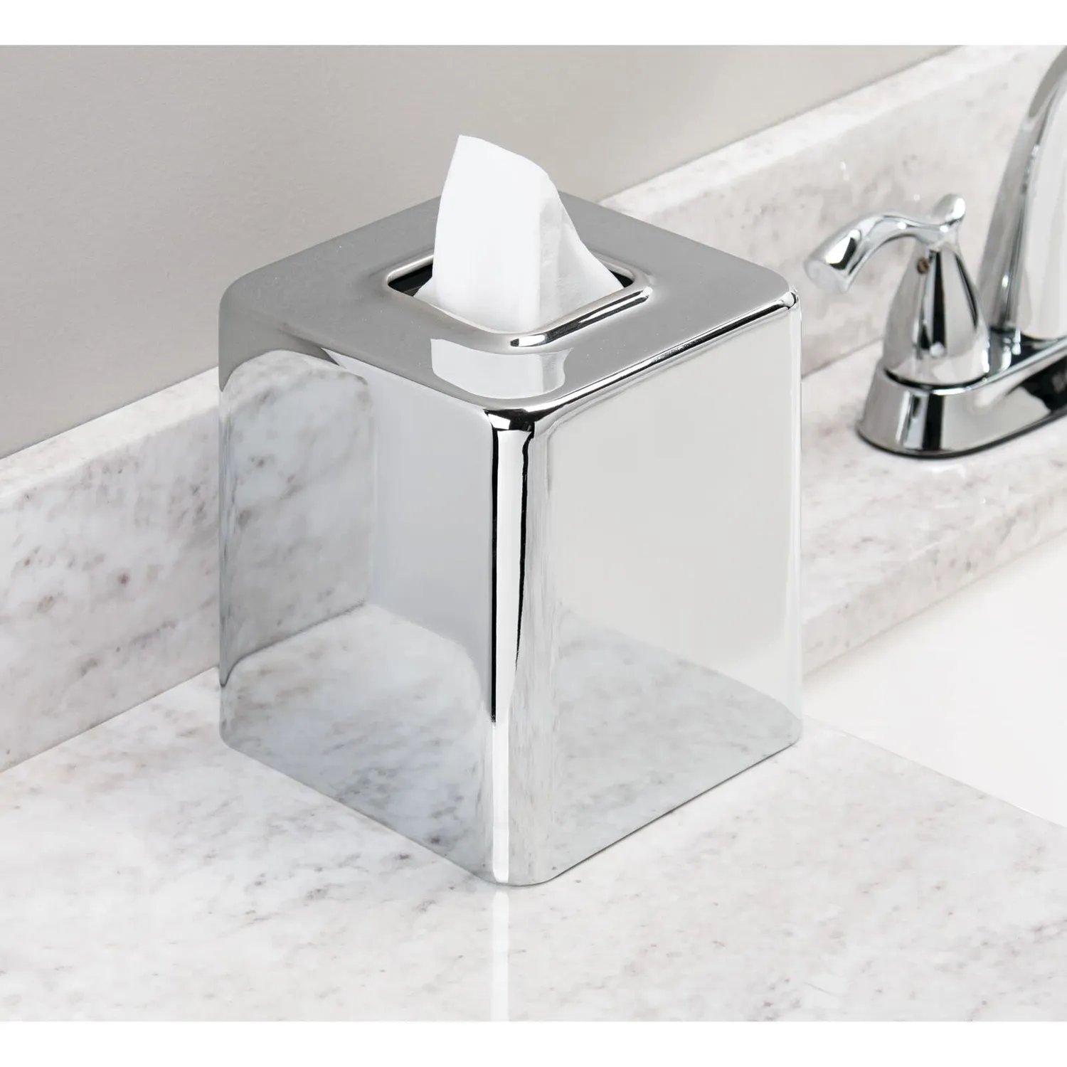 M Design 00328MDBAEU Taschentuchbox 2er-Set silberfarben Metall