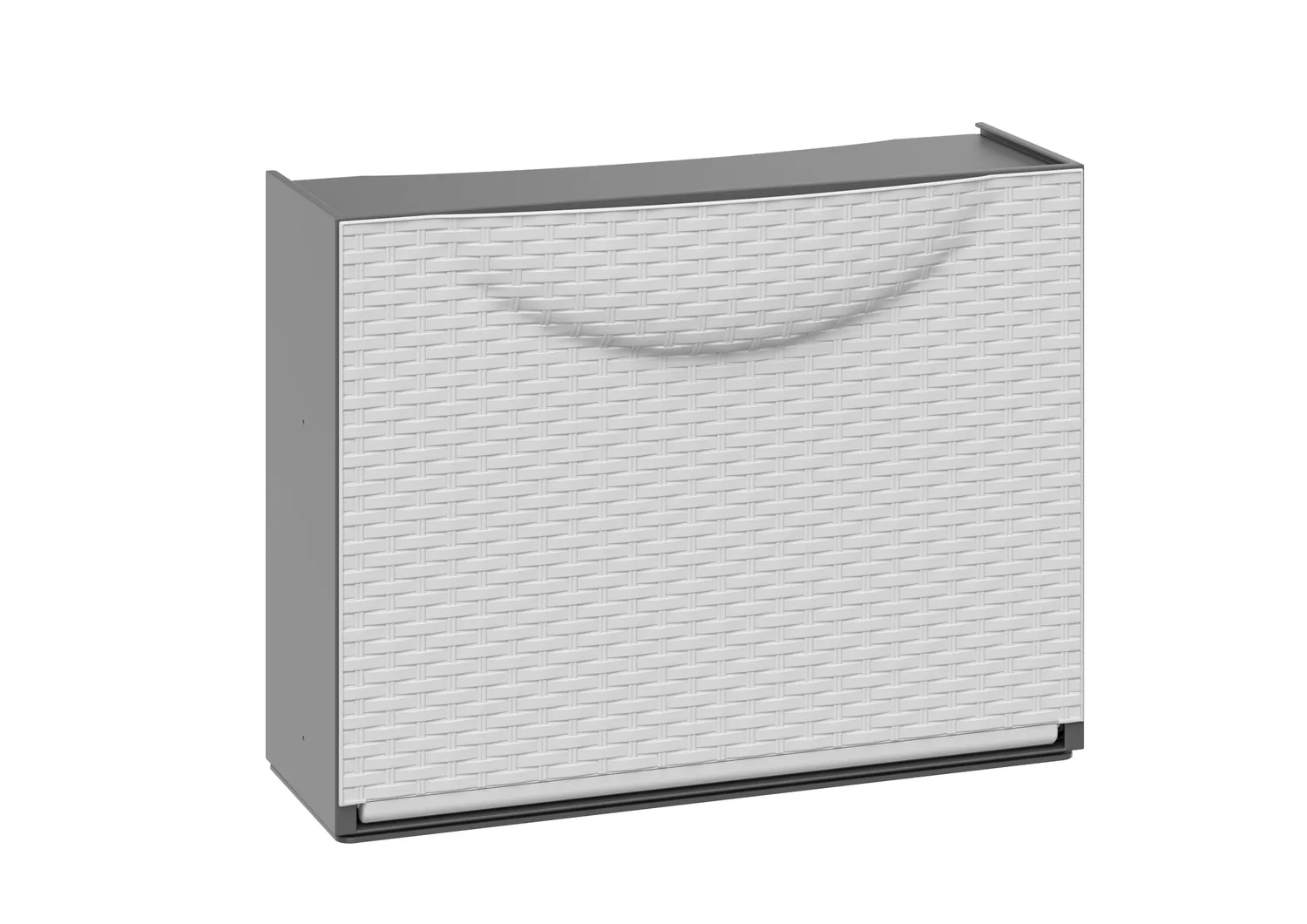 Kreher Schuhkipper Rattan-Optik weiß 3er Set 9 Paar