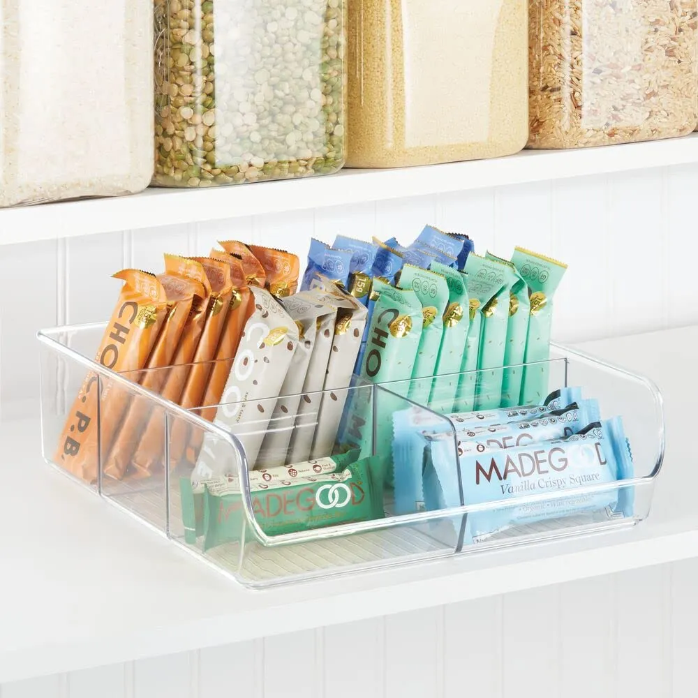 mDesign Aufbewahrungsbox 6 Fächer Transparent 4er-Set
