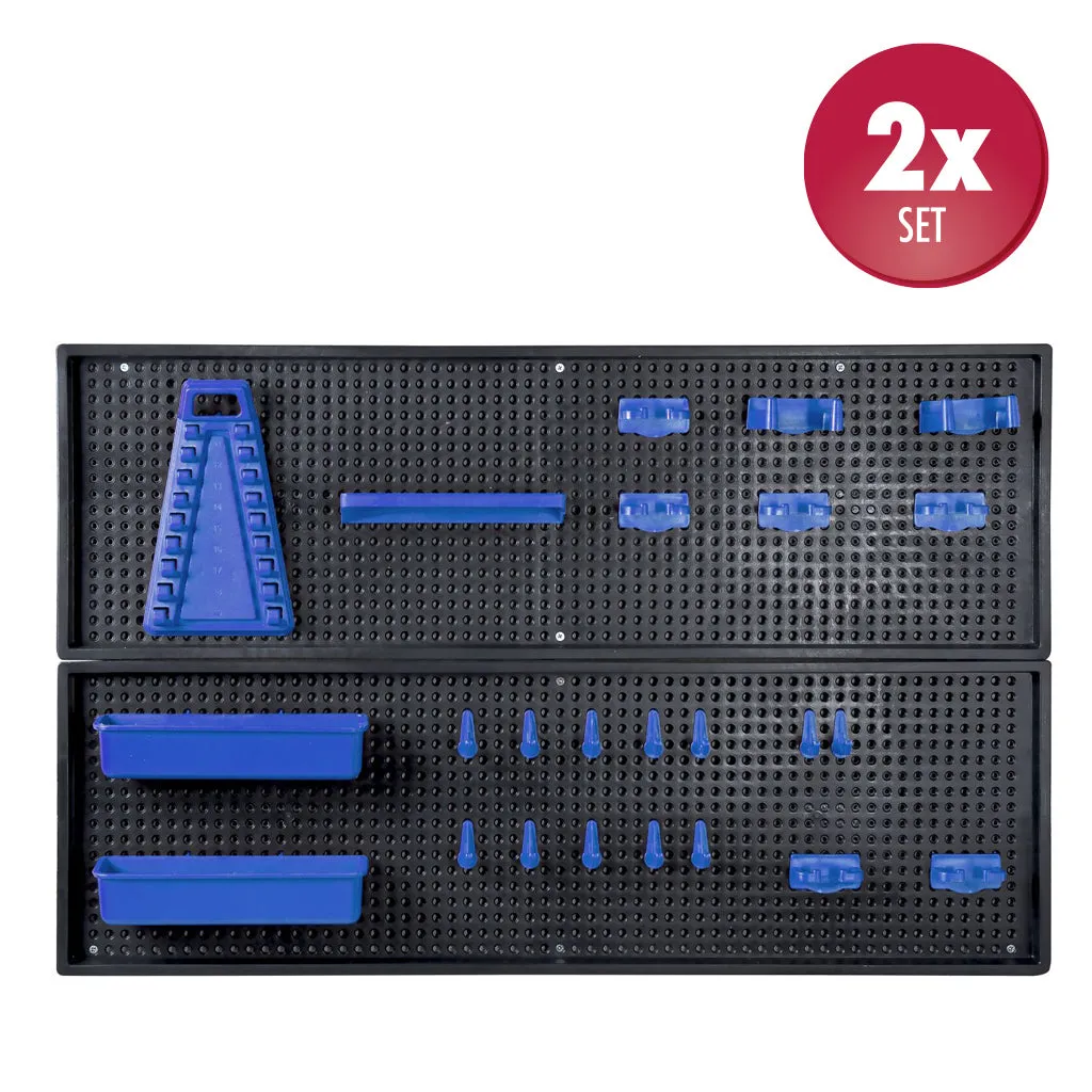 Kreher Werkzeuglochwand Kunststoff 80x50 cm Blau 2er Set