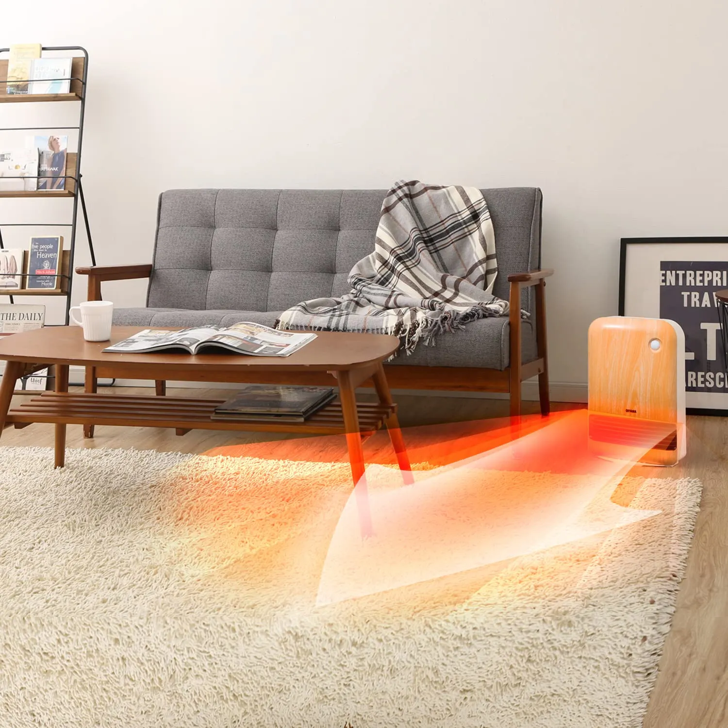 Iris Ohyama JCH-15TD4 Heizlüfter Keramik Helles Holz