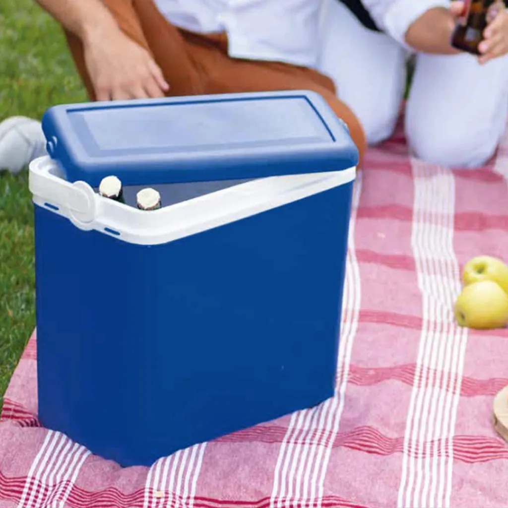 Kreher Kühlbox 24 L Blau passiv mit 2 Kühlakkus