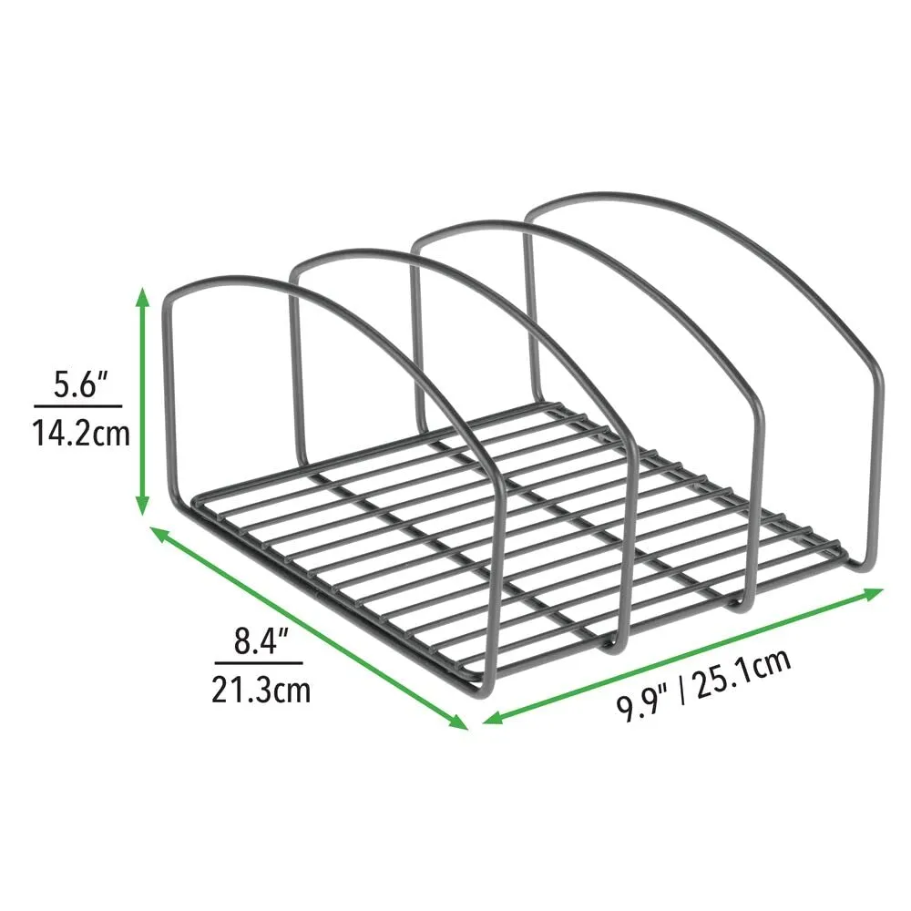 mDesign 12235MDKEU Pfannenhalter 2er-Set dunkelgrau Metall