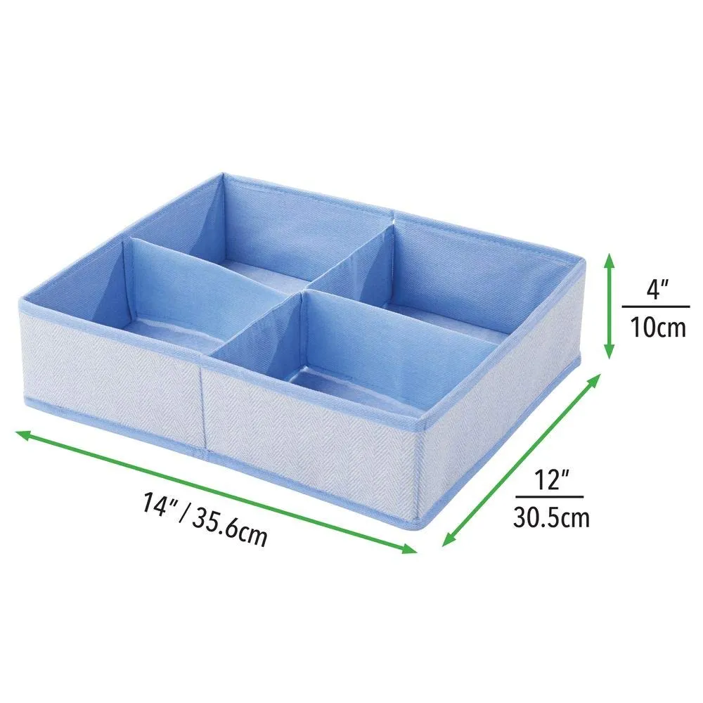 mDesign Baby Organizer Aufbewahrungsbox blau 4 Fächer