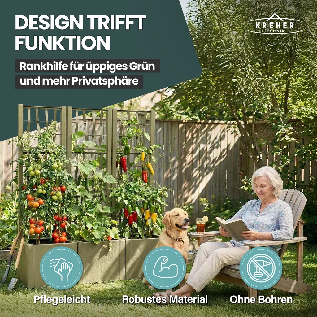 Kreher Ethica Spalier 36x36x140 olivgrün schmal