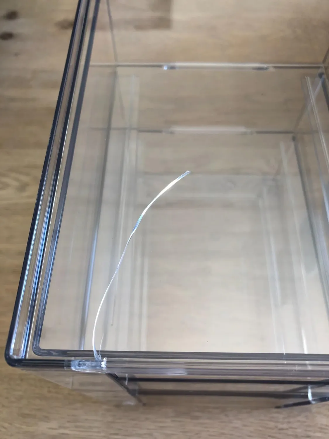 mDesign Schubladenbox Kunststoff 3 Schubladen transparent stapelbar