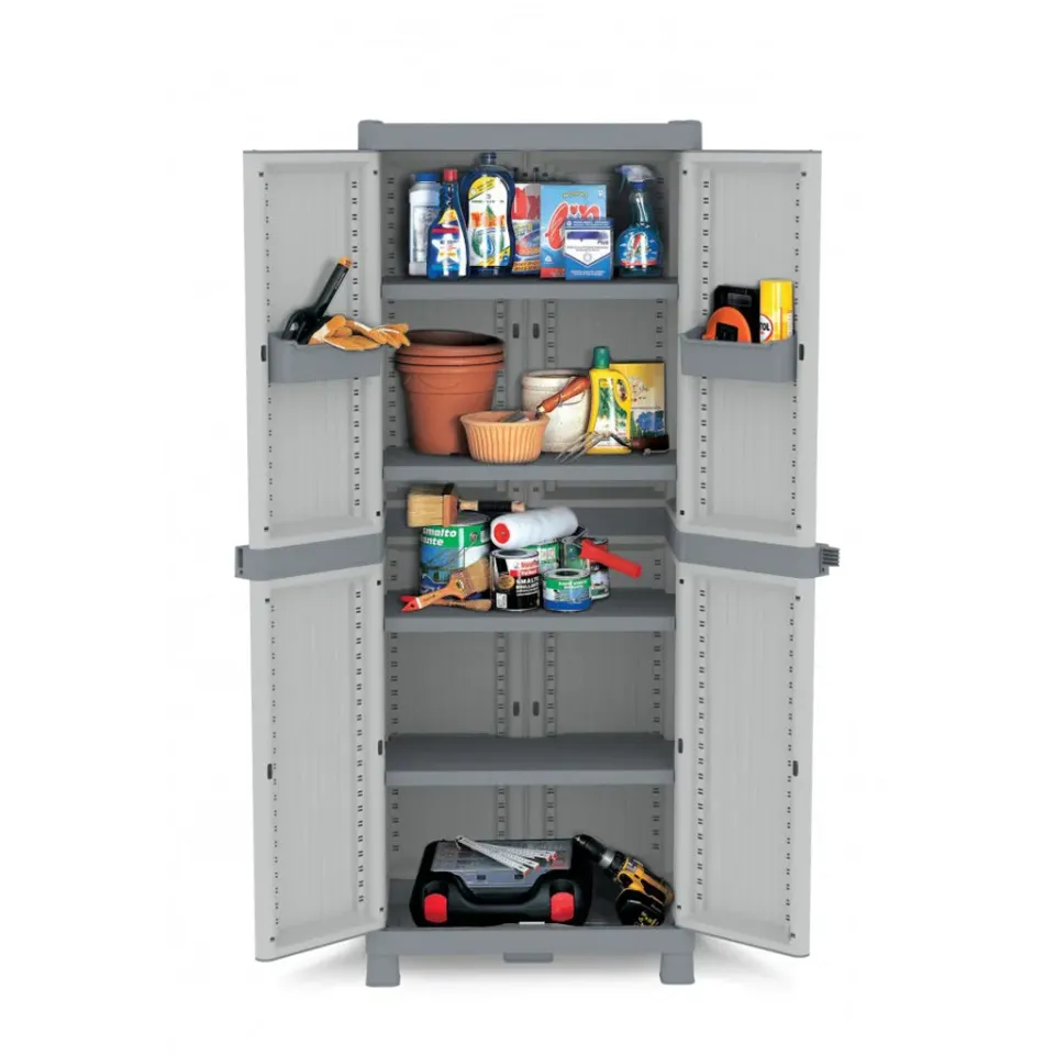 Kreher Domino Wave 2700 Kunststoffschrank 4 Böden hellgrau
