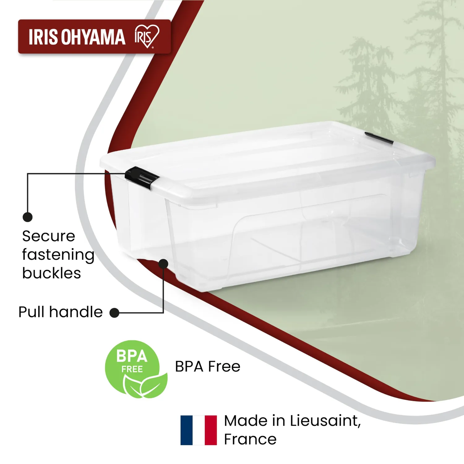 Iris Ohyama NTB-30 Aufbewahrungsbox 30 L 6er-Set transparent