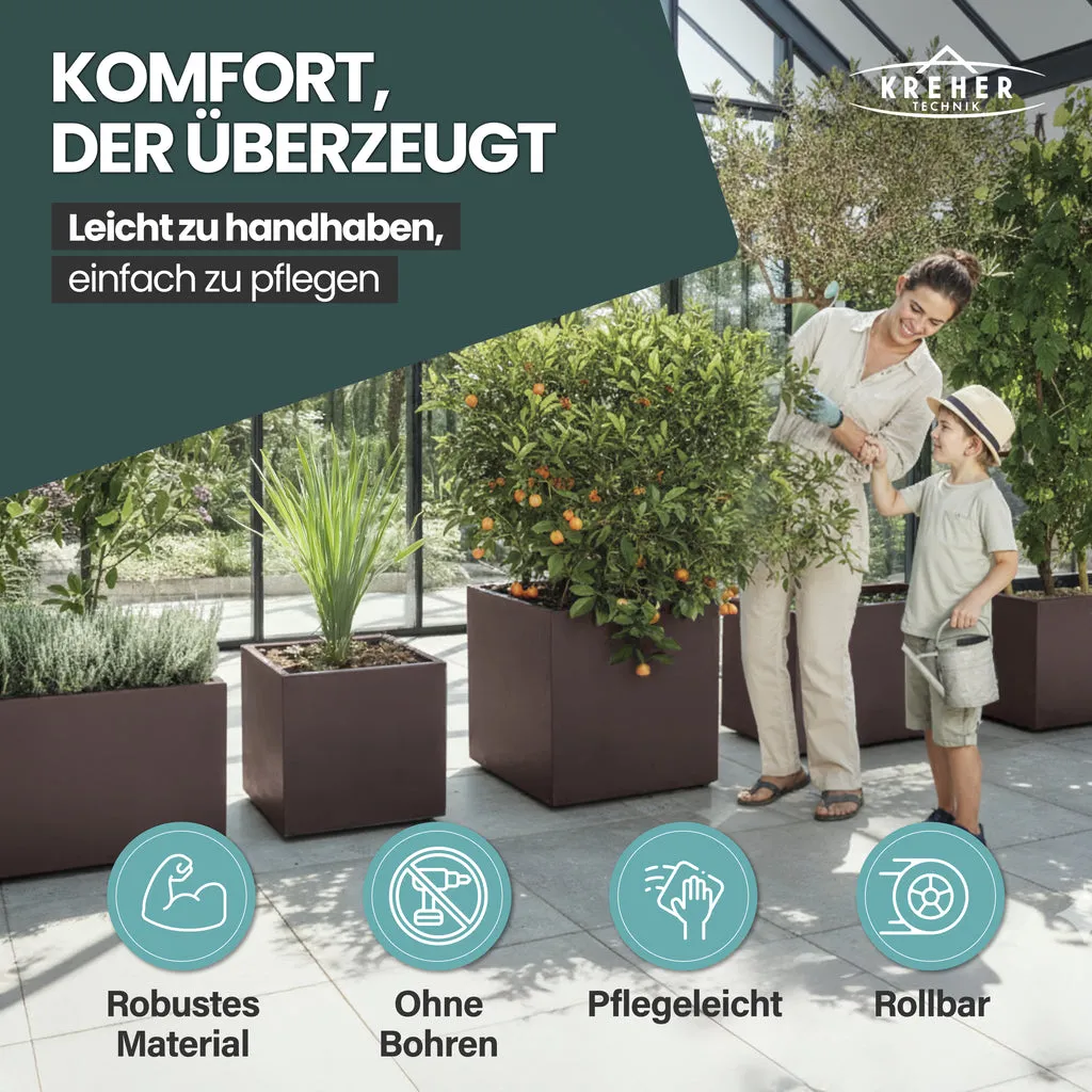 Kreher Millennium Fence Pflanzkasten Braun 2 Stück 93 L