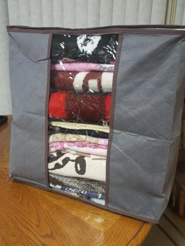 Lifewit Aufbewahrungstasche 90L grau 3er Pack Sichtfenster