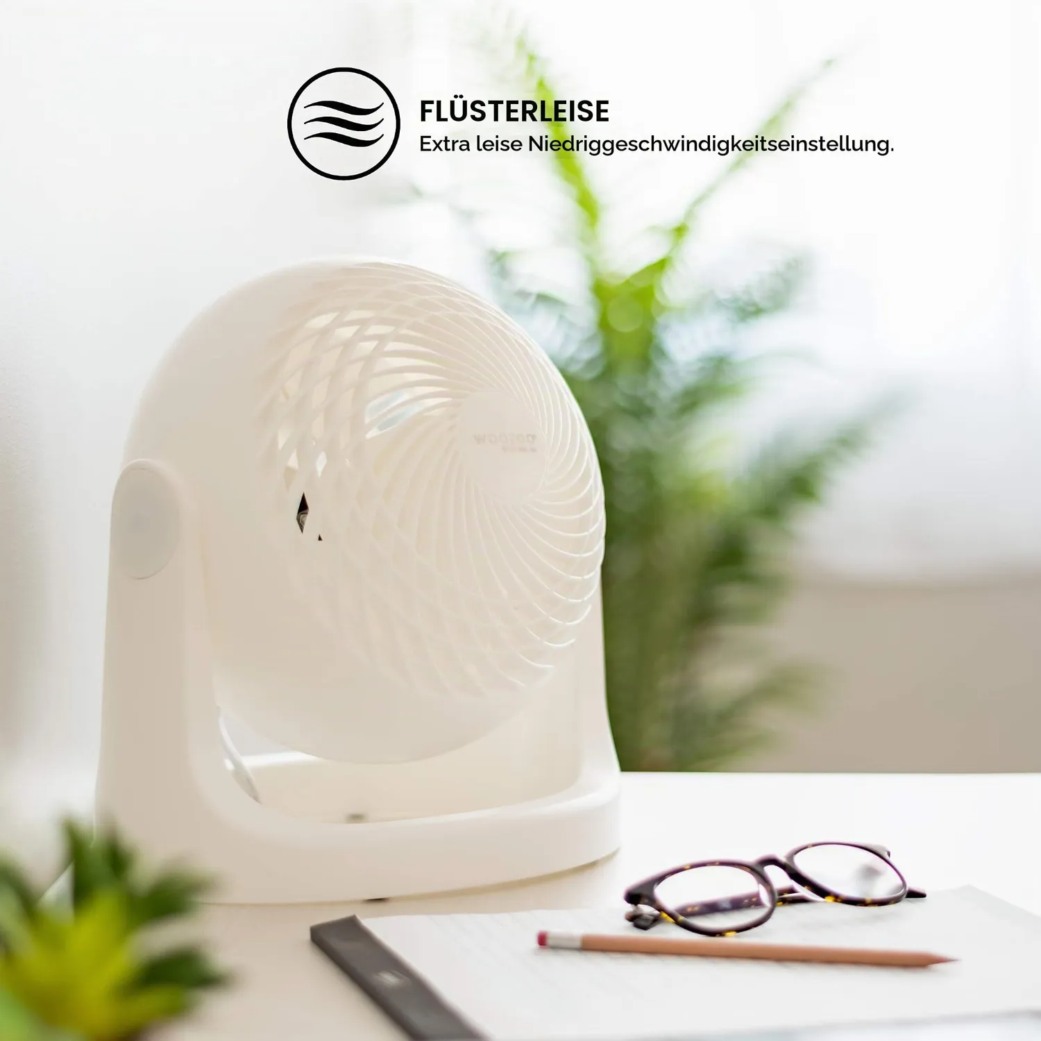 Woozoo PCF-HE18 Tischventilator weiß 23 m² kompakt