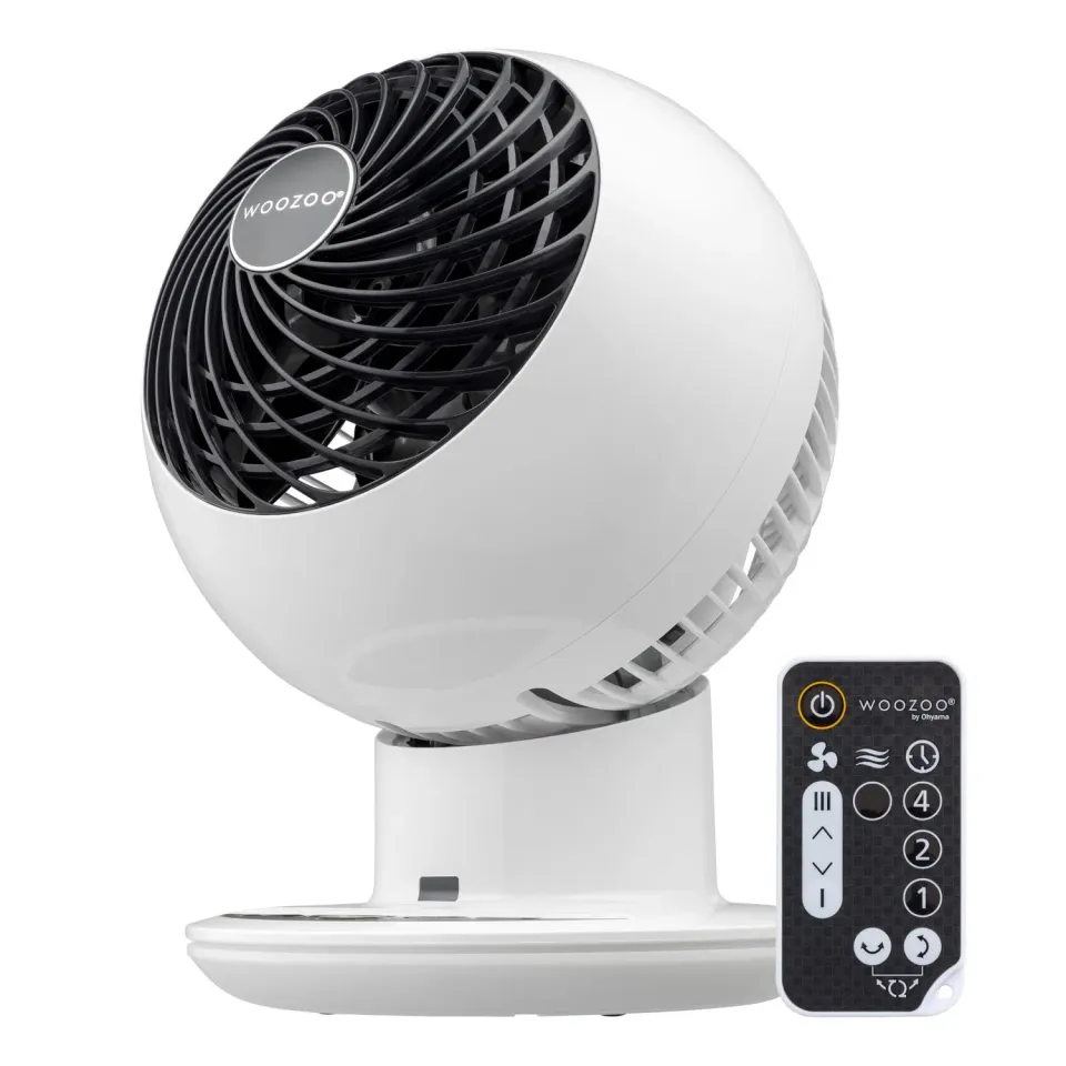 Iris Ohyama Woozoo PCF-SC15T Tischventilator Weiß 30dB Fernbed.