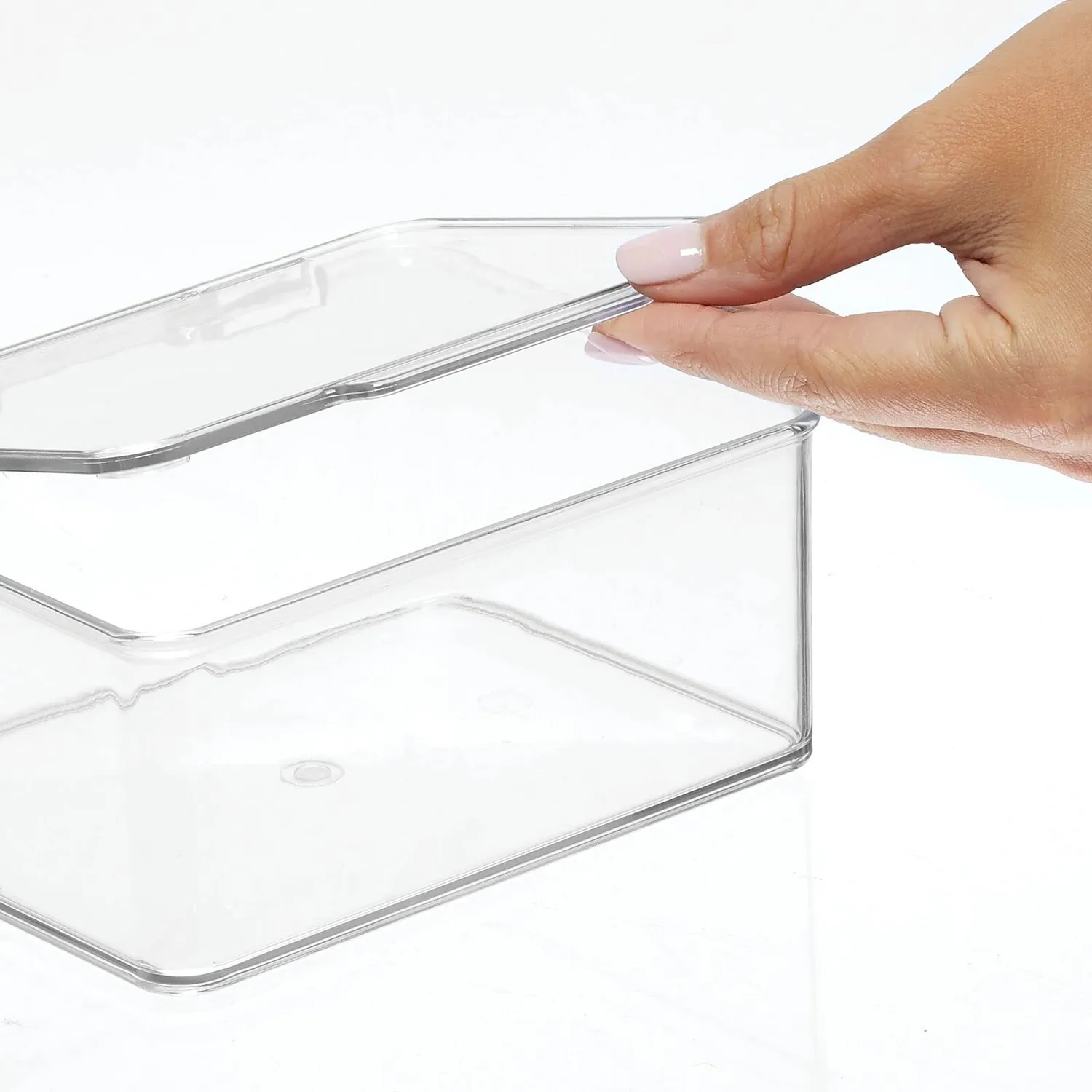 mDesign Küchen Organizer 2er Set Vorratsdose Deckel klar 14,2cm