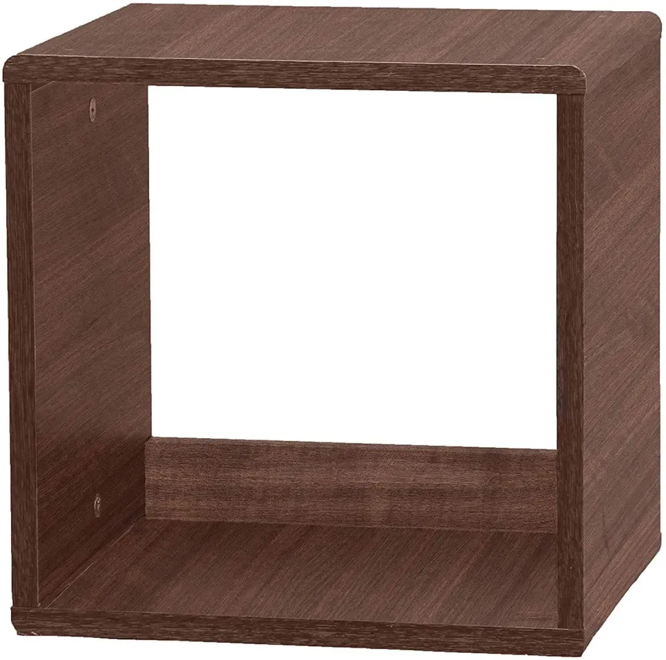 Iris Ohyama QR Box QR-34 Regalwürfel Braun offen stapelbar