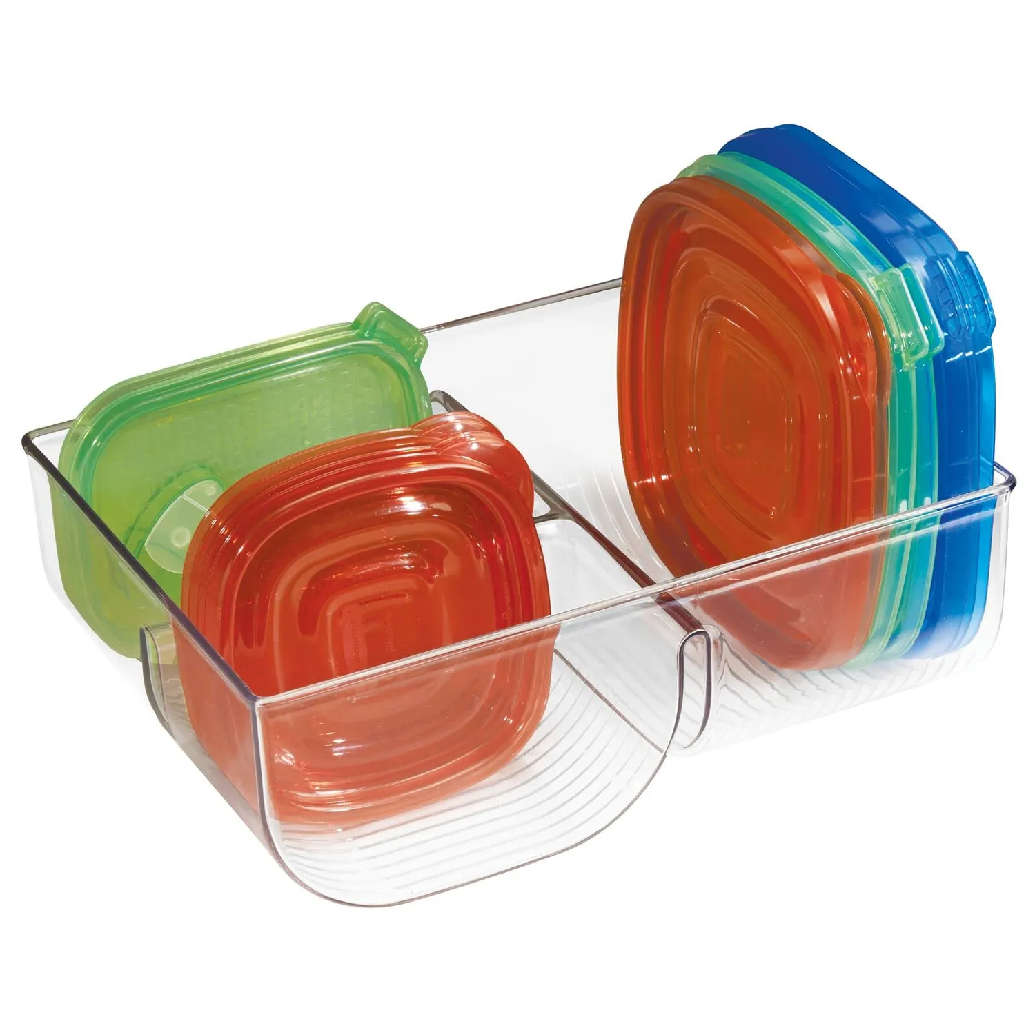 mDesign Deckelhalter 2er-Set durchsichtig Kunststoff stehend
