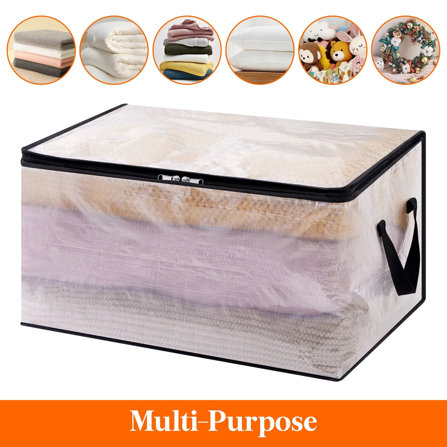 Lifewit Kleiderbox 6er Pack 60L faltbar mit Griff