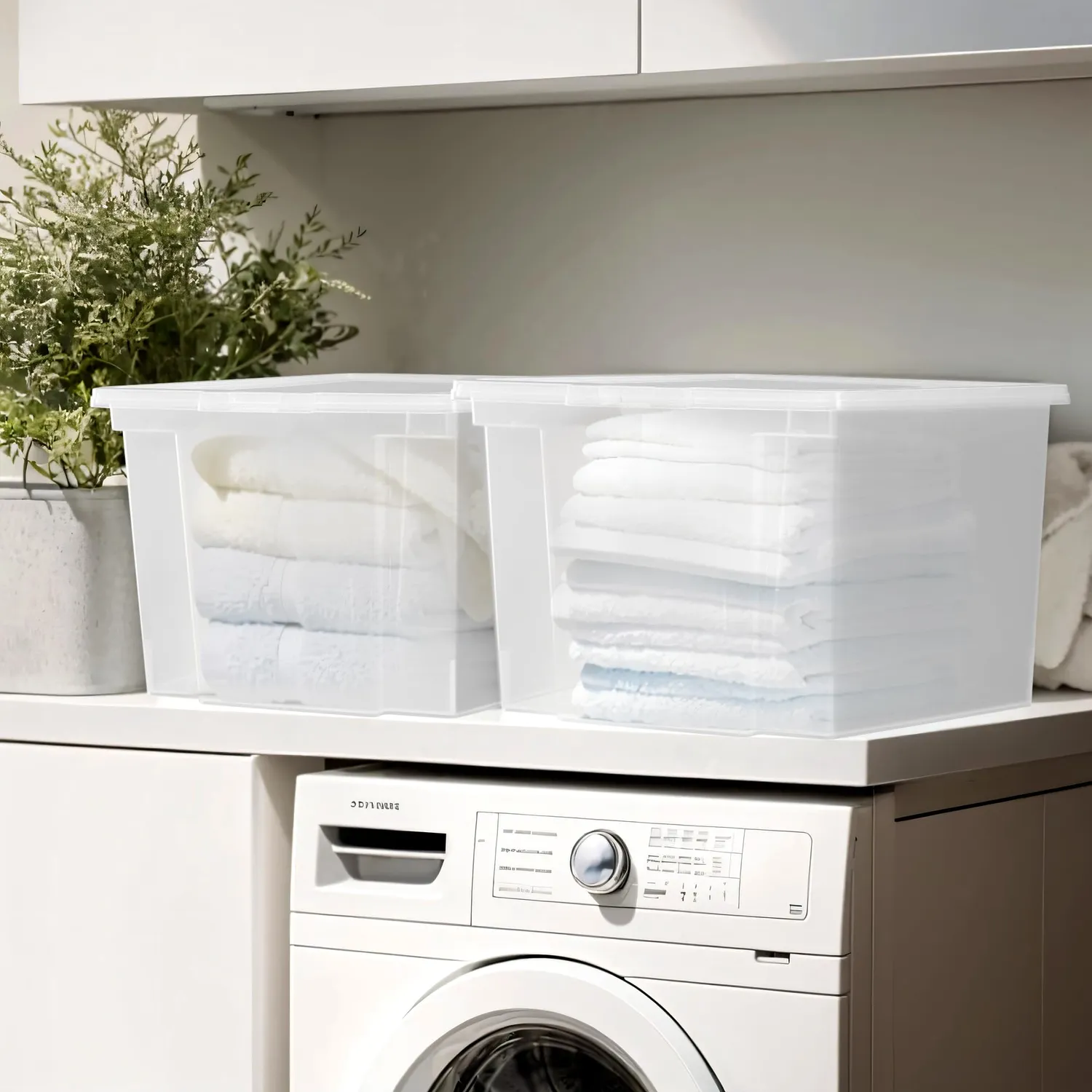 Iris Ohyama USB-M Aufbewahrungsbox 30L 6er Set transparent