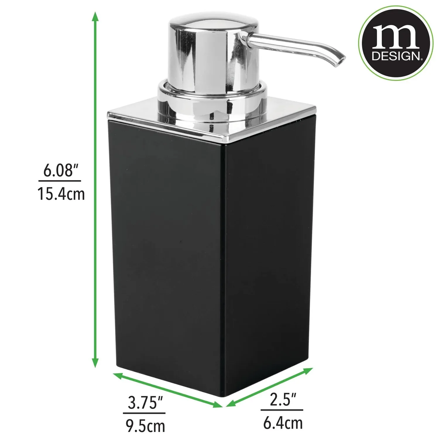 mDesign 17974MDBAEU Seifenspender 300ml 2er-Set schwarz