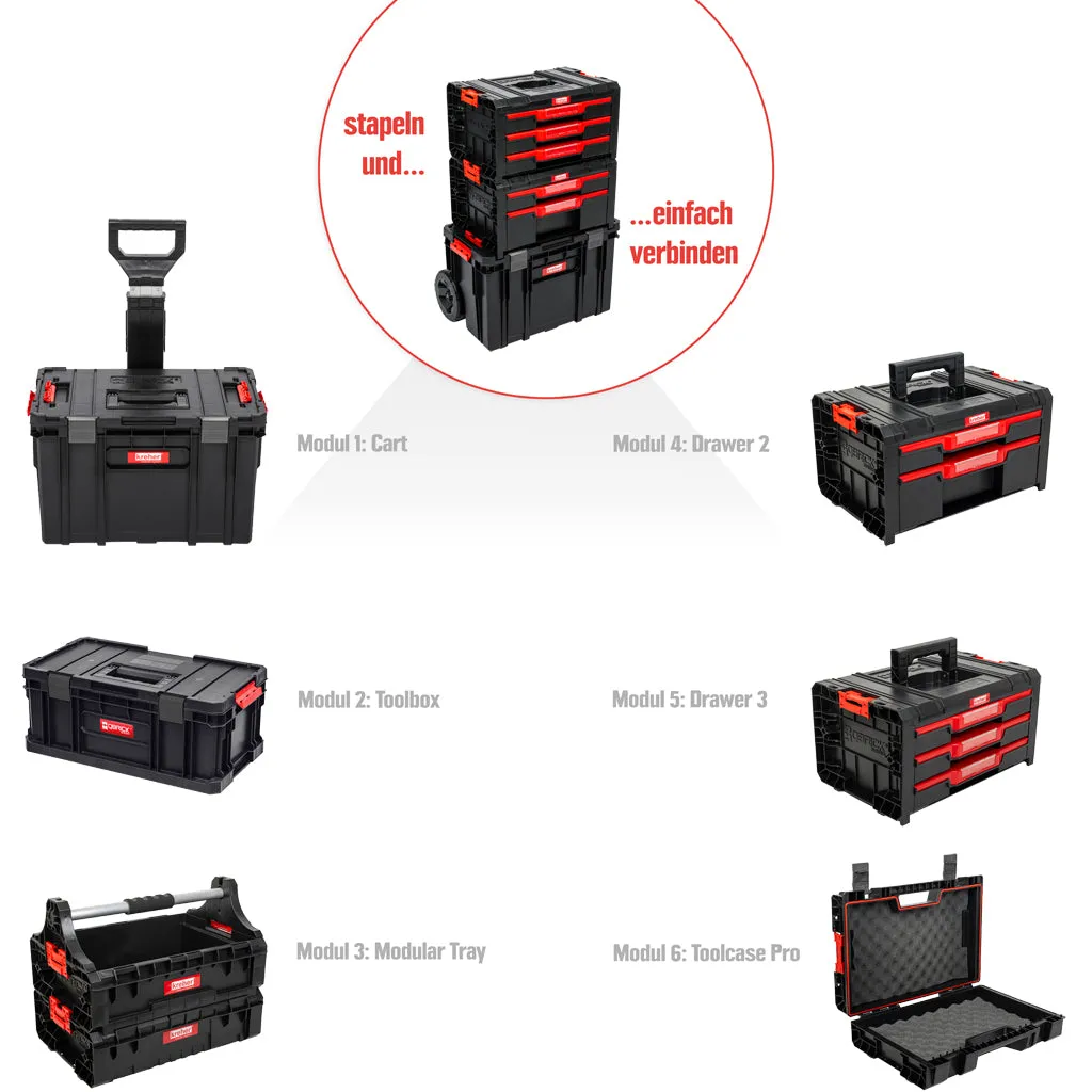 Kreher Q-Brick Pro Drawer3 Werkstattwagen 3 Schubladen