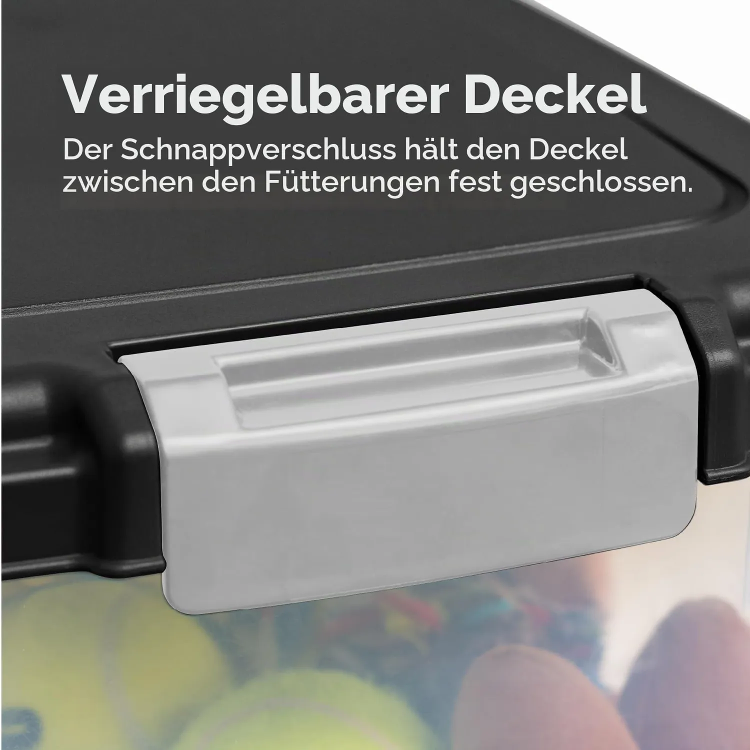 Iris Ohyama MP-8 MP-1 Futterbox 30+10L schwarz luftdicht