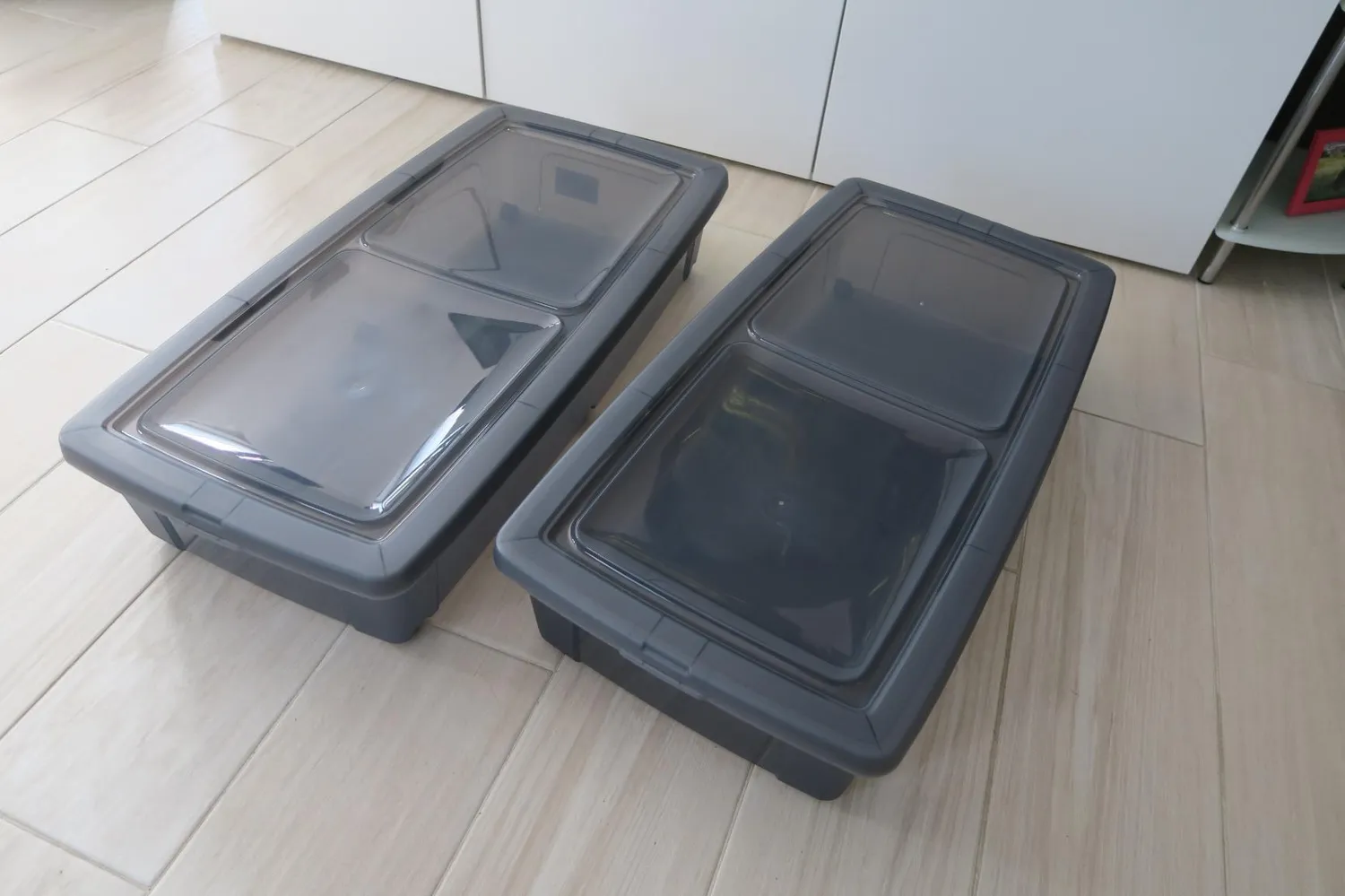 Iris Ohyama MCB-UB Unterbettbox 35L 2er-Set grau