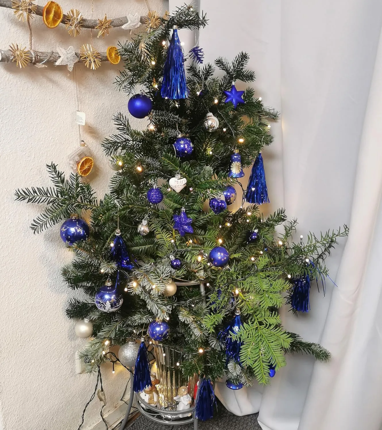 BOMCLAP Pflanzenständer Metall schwarz 69cm 2-stufig Blumenständer
