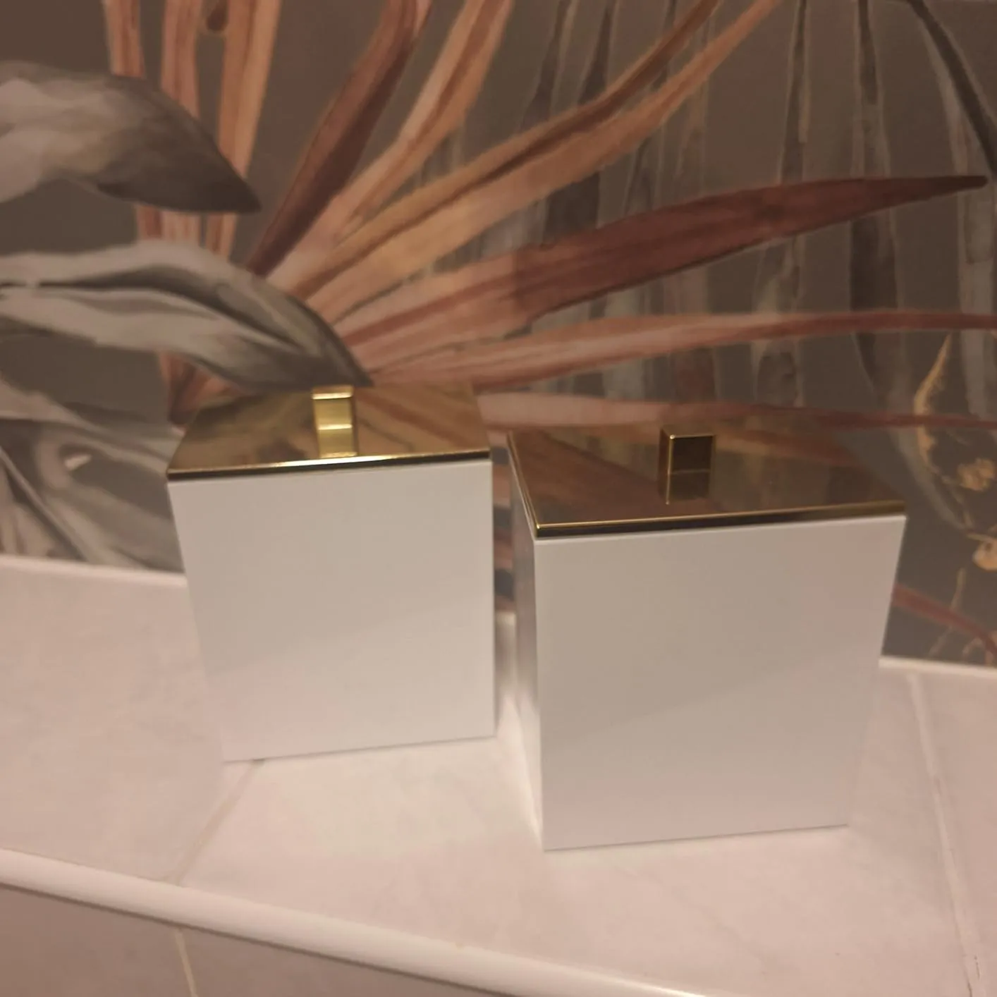 mDesign 8710 Wattepadspender 2er-Set roségold