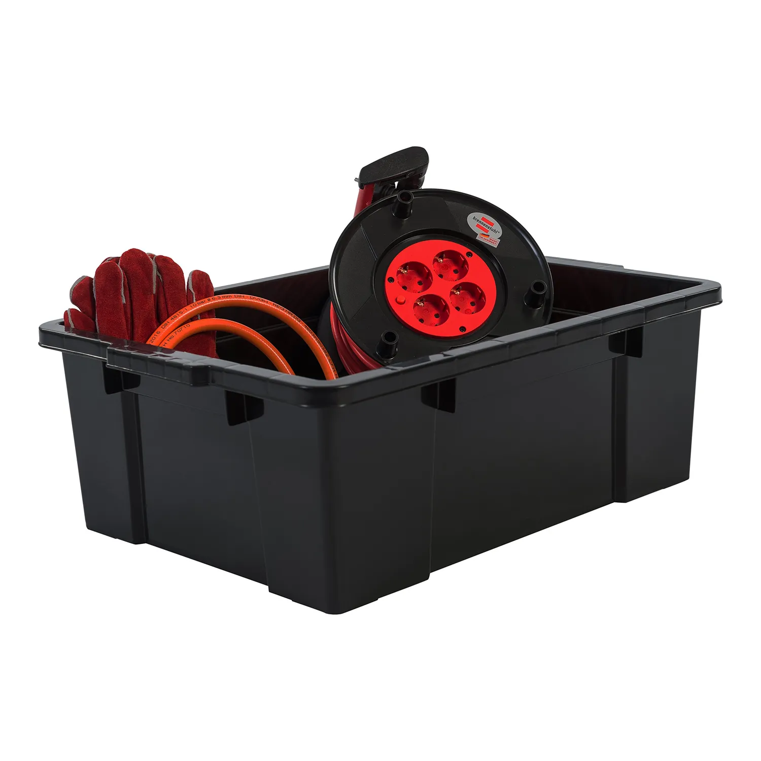Iris Ohyama SK-430 Aufbewahrungsbox 43L schwarz 3er-Set