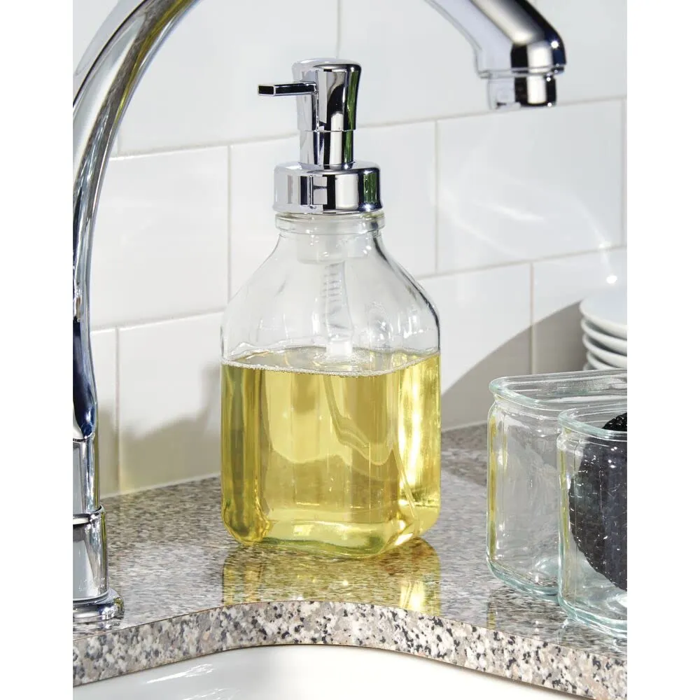 mDesign Schaumseifenspender Glas 553 ml Transparent wiederbe