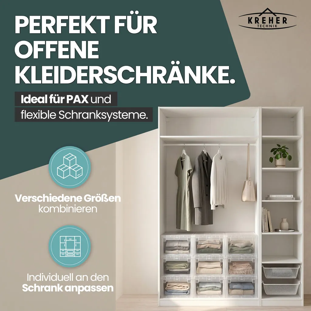 Kreher Schubladenbox M Aufbewahrungsbox 12L transparent