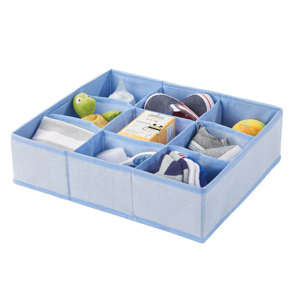 mDesign Schrank Organizer 9 Fächer blau Fischgrät