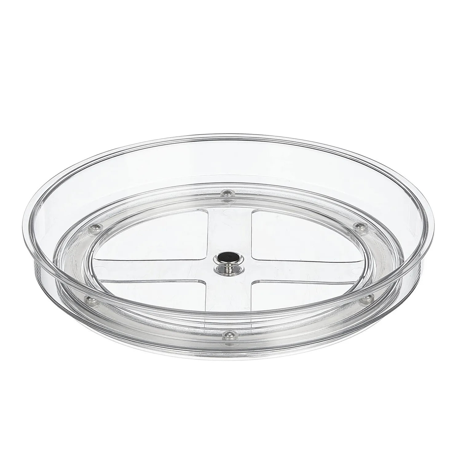 mDesign Gewürzregal drehbar 22,9 cm durchsichtig