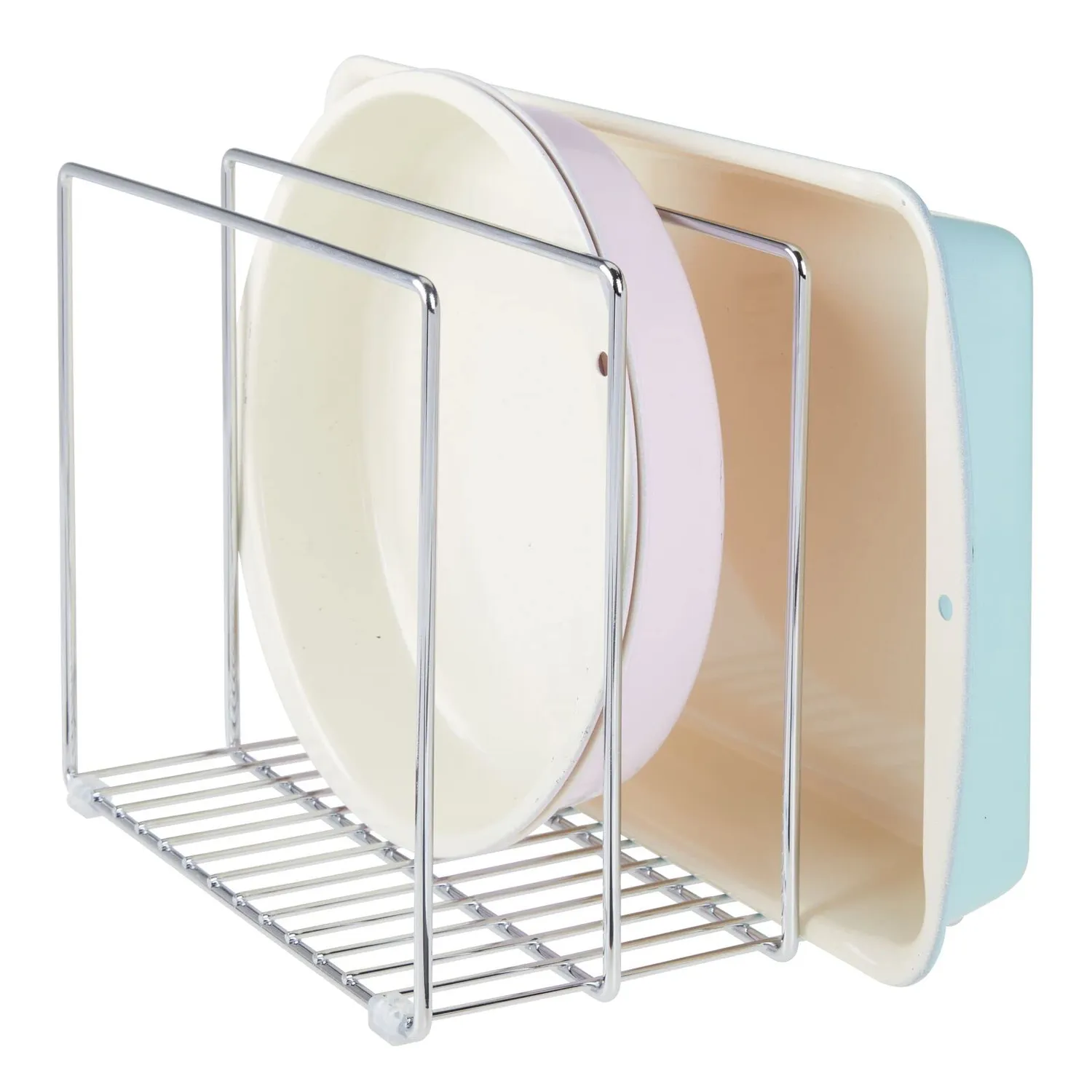 M Design Pfannenhalter Metall silber 2er-Set 3 Fächer