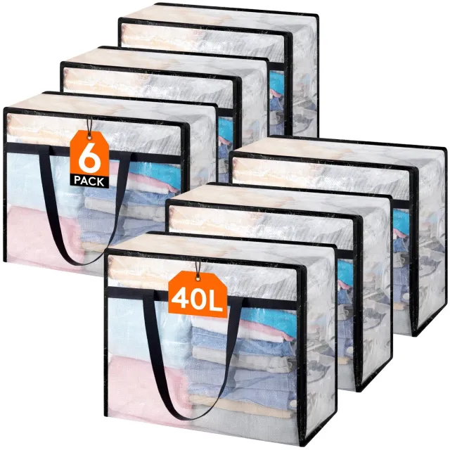 Lifewit Aufbewahrungstaschen transparent 6er Pack