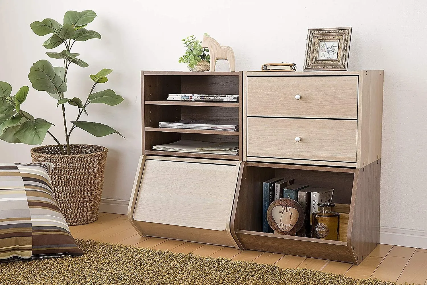 Iris Ohyama STB-400T Aufbewahrungsmöbel Hellbraun Regal