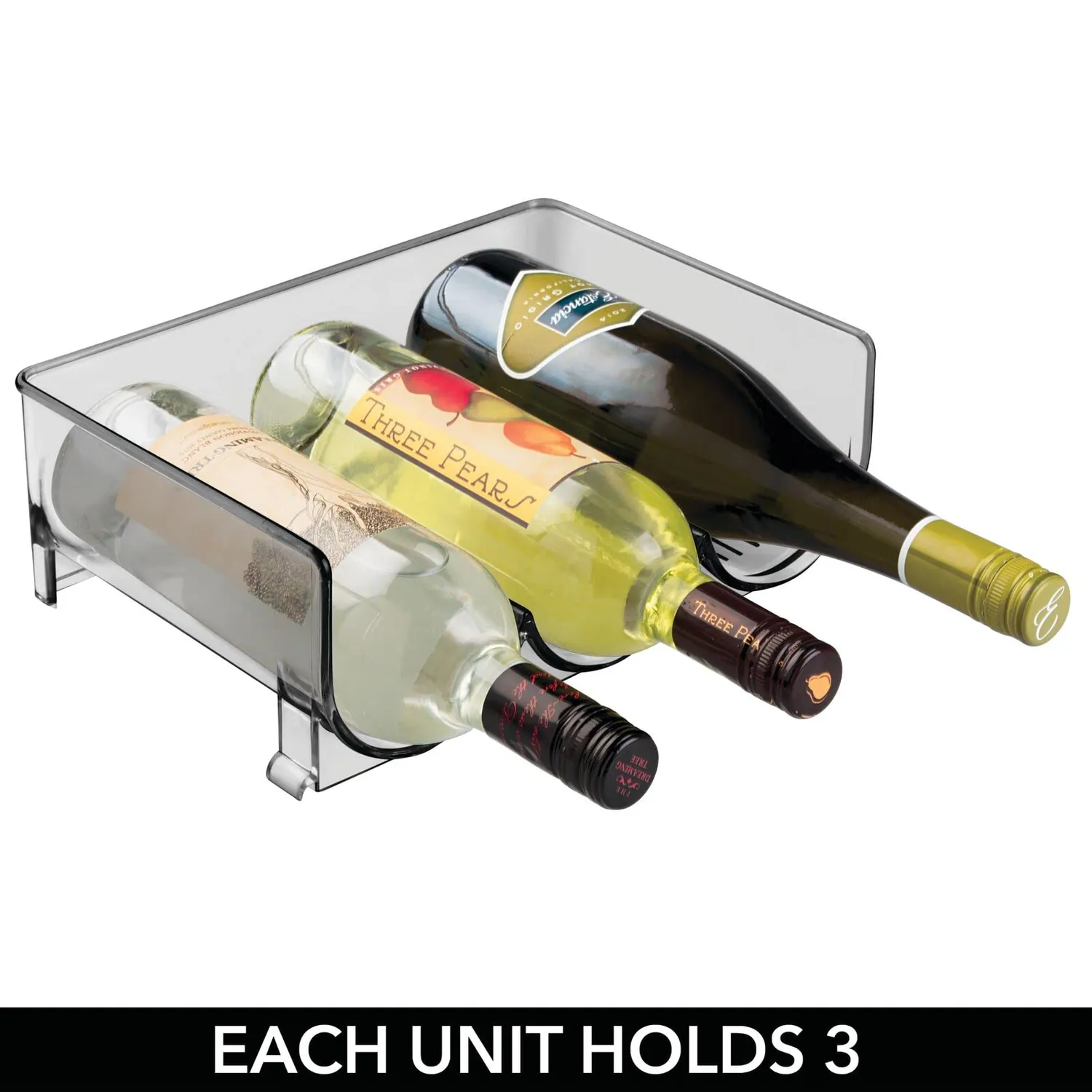 mDesign Flaschenregal Weinregal 8er-Set grau für 3 Flaschen